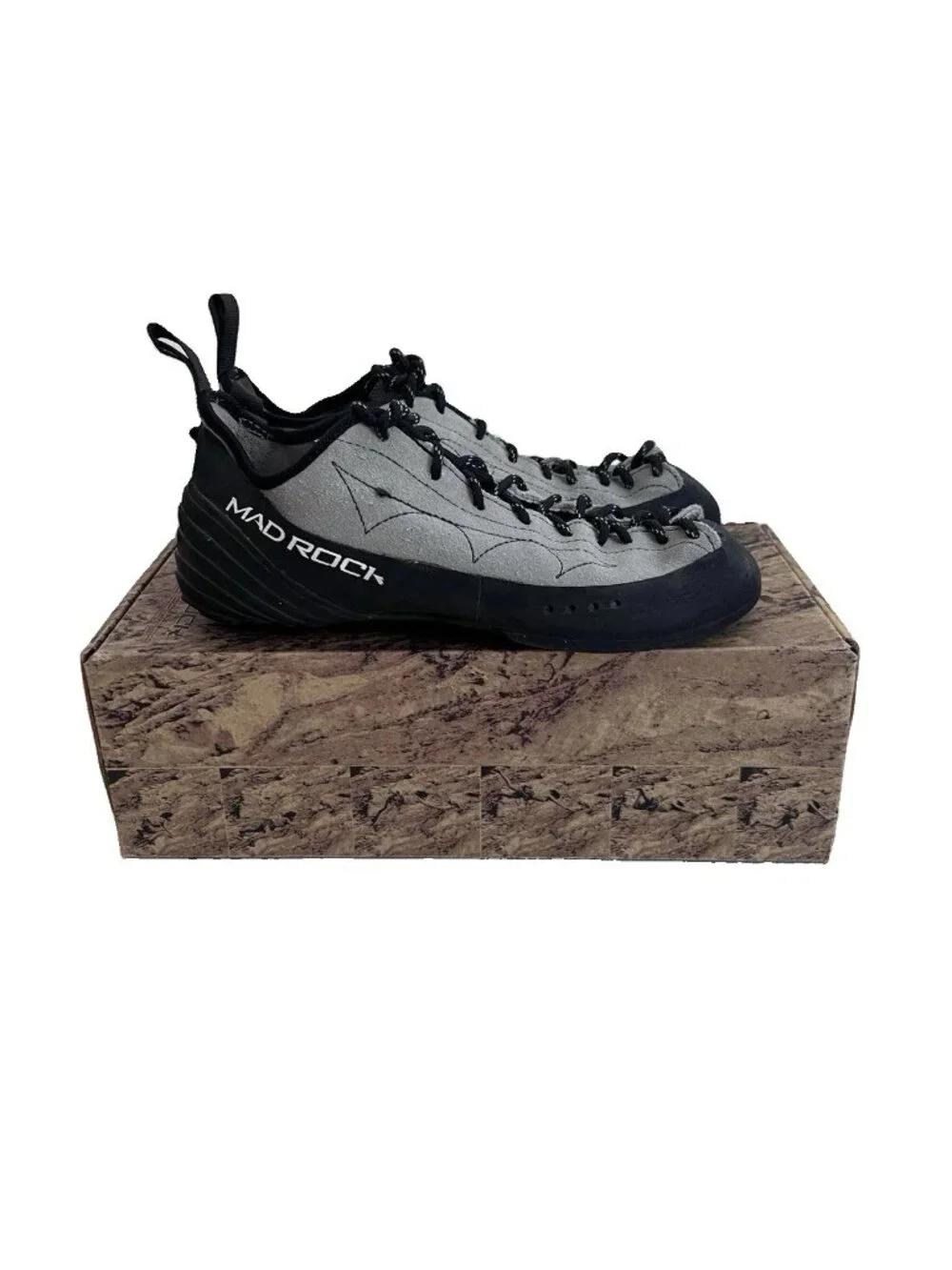 Mad Rock Phoenix Climbing Shoes Lace Up Gray Black Bouldering Mens 9.5 EU 42.5